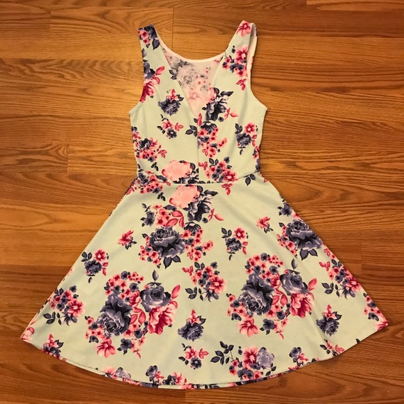 floral cotton skater dress - Picture 3 of 7